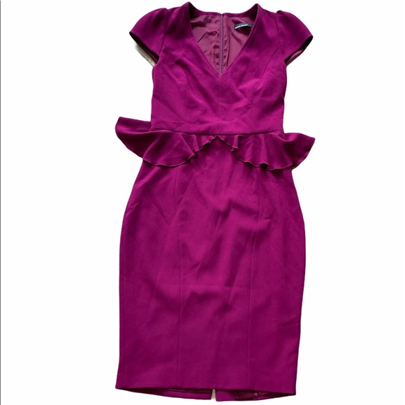 karen millen ruffle detail dress